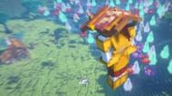 A player gliding into a valley in M&M (Image via Bstylia14/CurseForge)